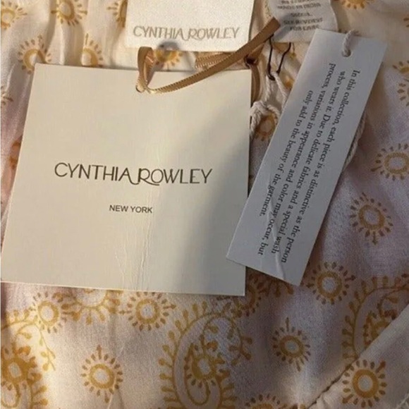 CYNTHIA ROWLEY Womens 100% Cotton Top Size Small Smock Style New - Picture 6 of 8